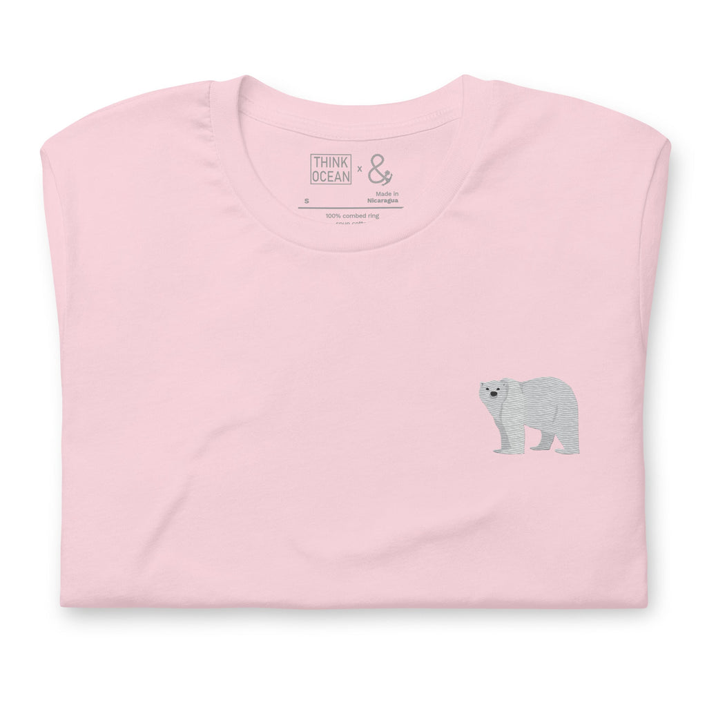 Think Ocean Polar Bear Aspirations Cotton Embroidered T-Shirt