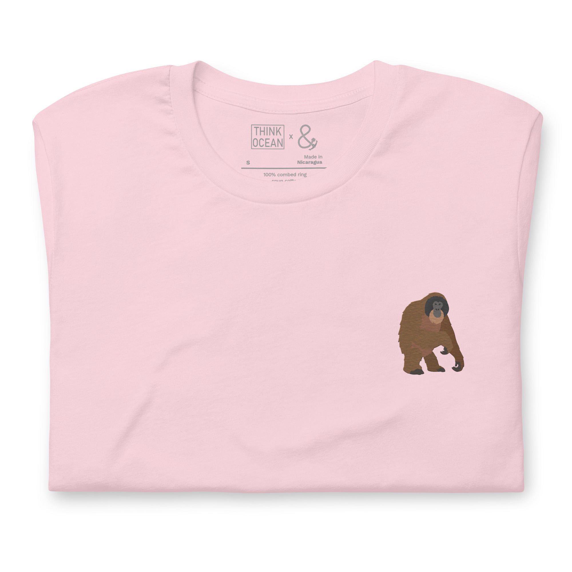 Think Ocean Orangutan Aspirations Cotton Embroidered T-Shirt