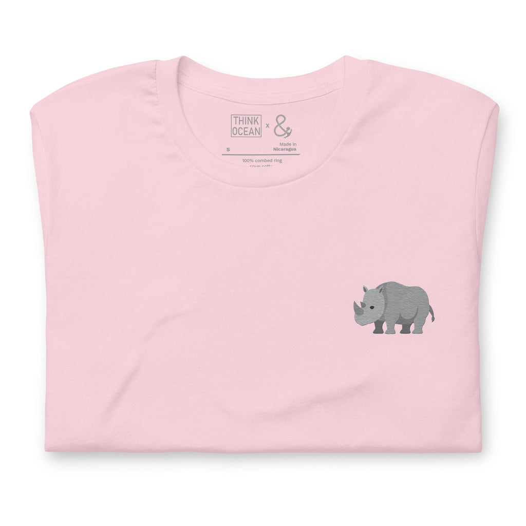 Think Ocean Rhino Aspirations Cotton Embroidered T-Shirt