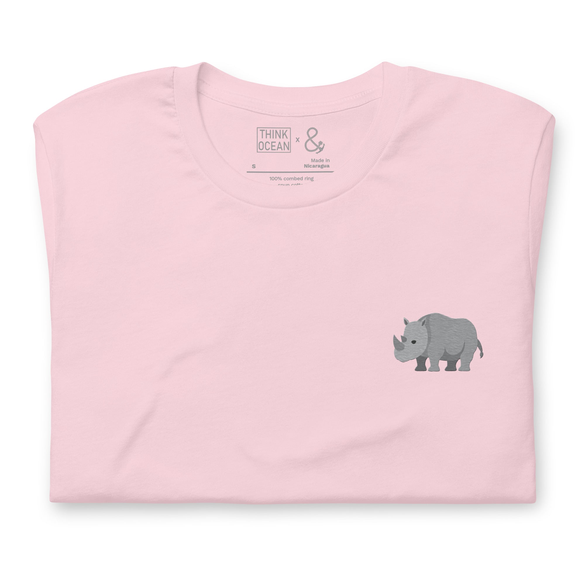 Think Ocean Rhino Aspirations Cotton Embroidered T-Shirt