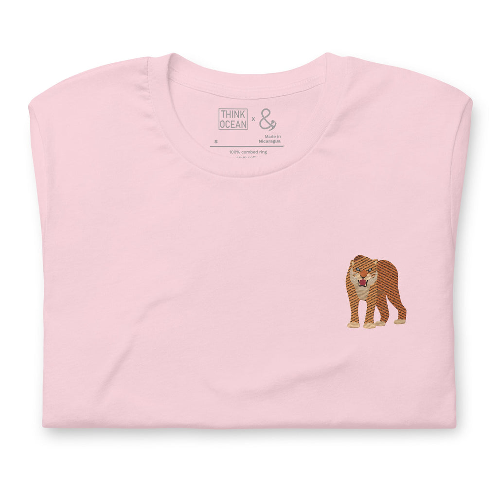 Think Ocean Tiger Aspirations Cotton Embroidered T-Shirt