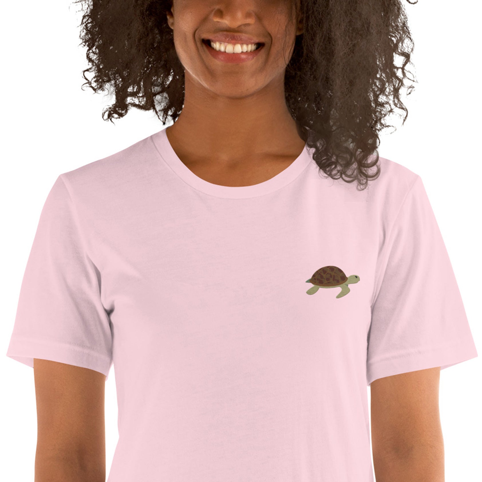 Think Ocean Turtle Aspirations Cotton Embroidered T-Shirt