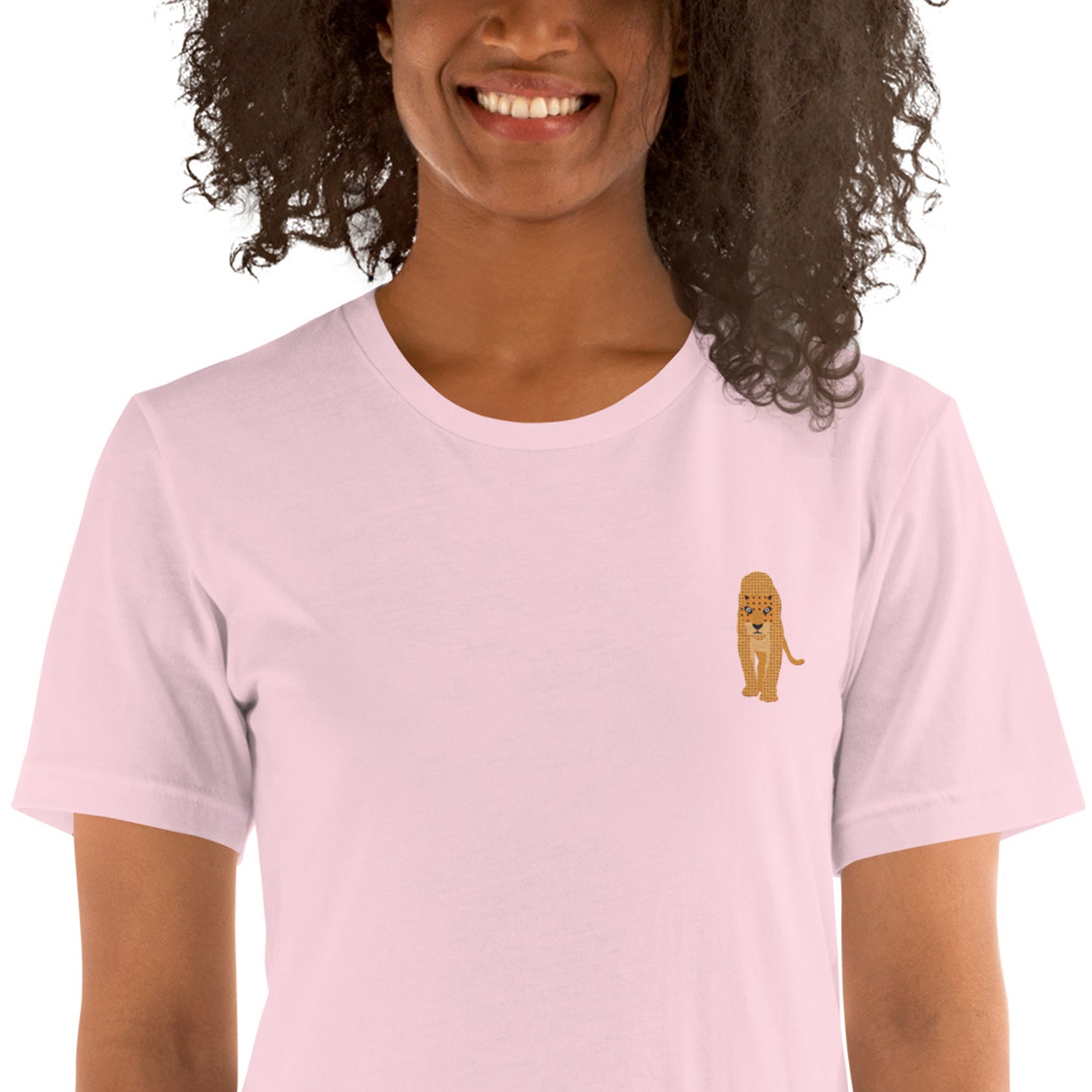 Think Ocean Leopard Aspirations Cotton Embroidered T-Shirt