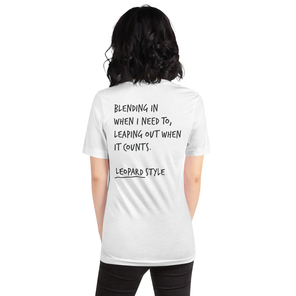 Think Ocean Leopard Aspirations Cotton Embroidered T-Shirt