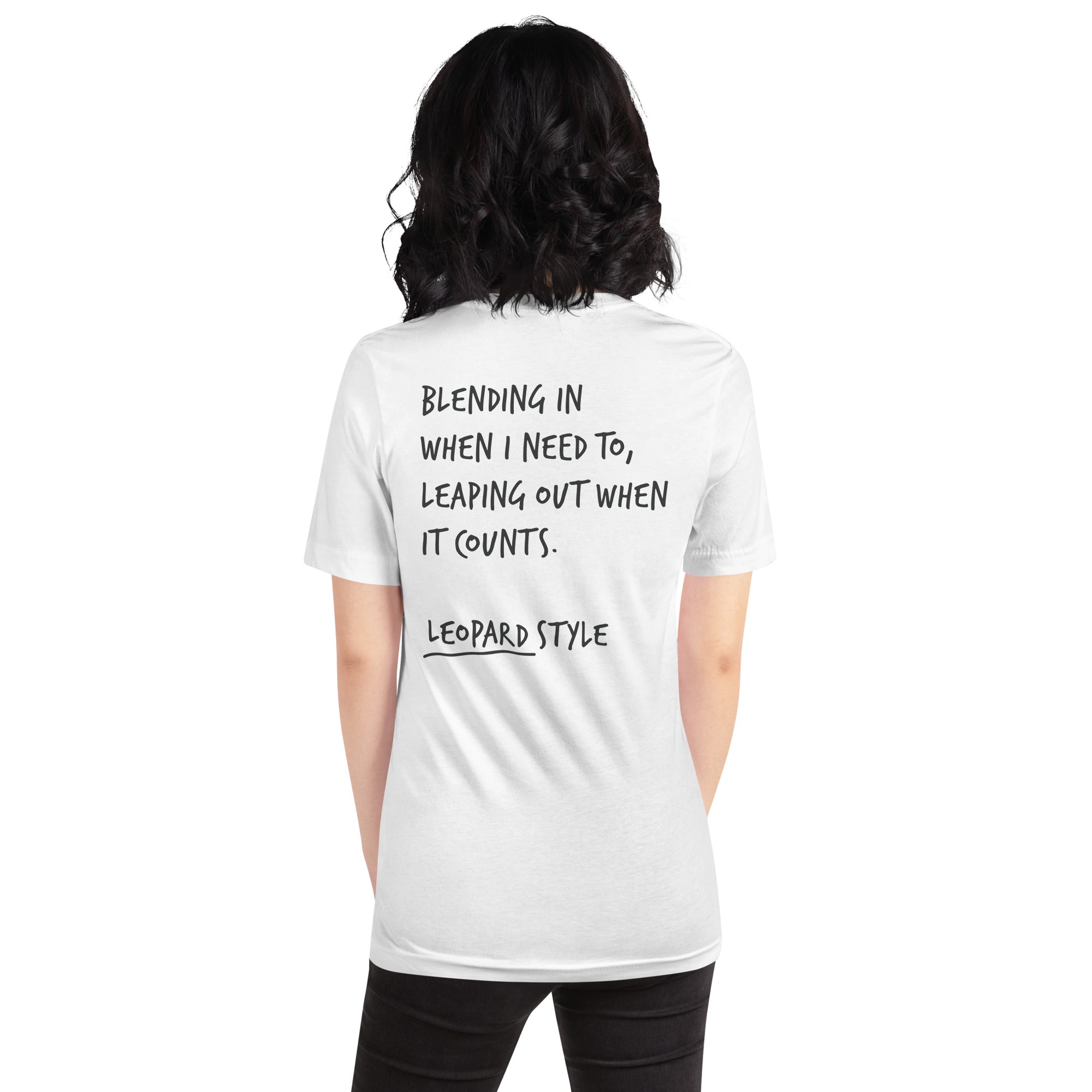 Think Ocean Leopard Aspirations Cotton Embroidered T-Shirt