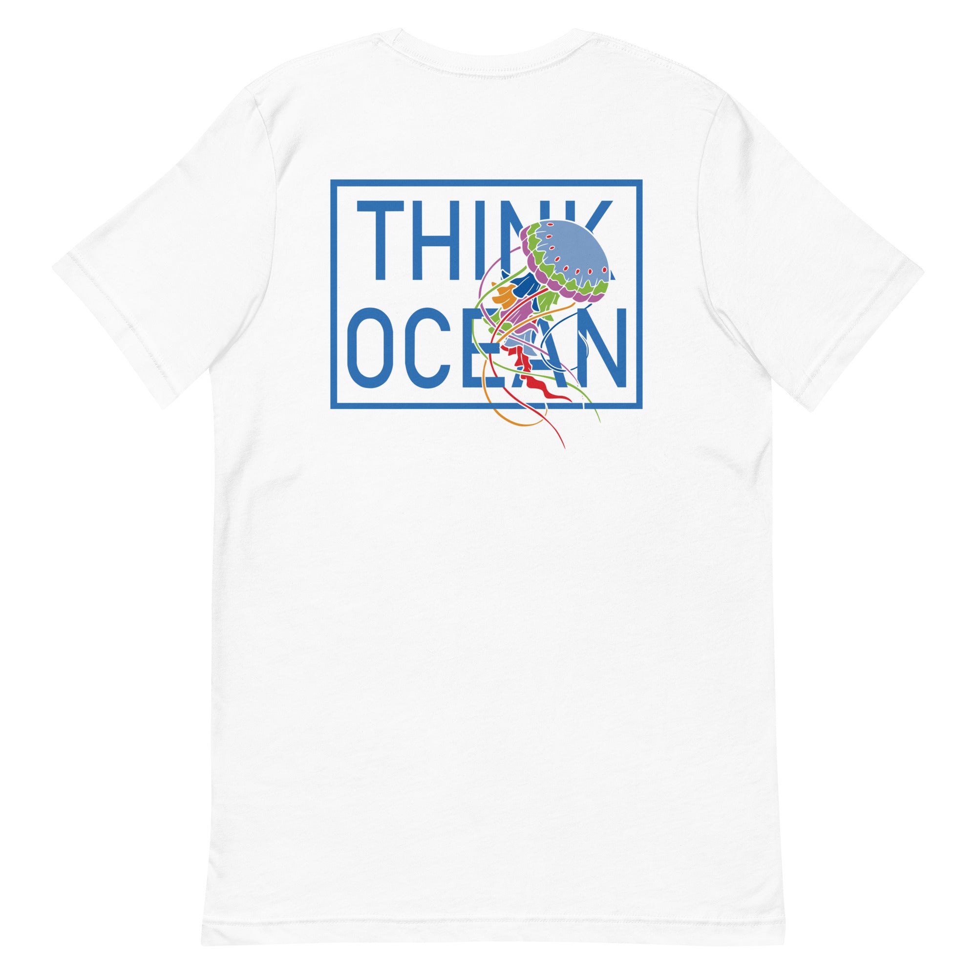 Think Ocean Jellyfish Fluorescence Cotton Embroidered T-Shirt
