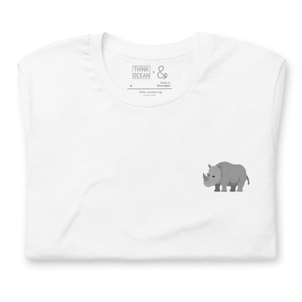Think Ocean Rhino Aspirations Cotton Embroidered T-Shirt