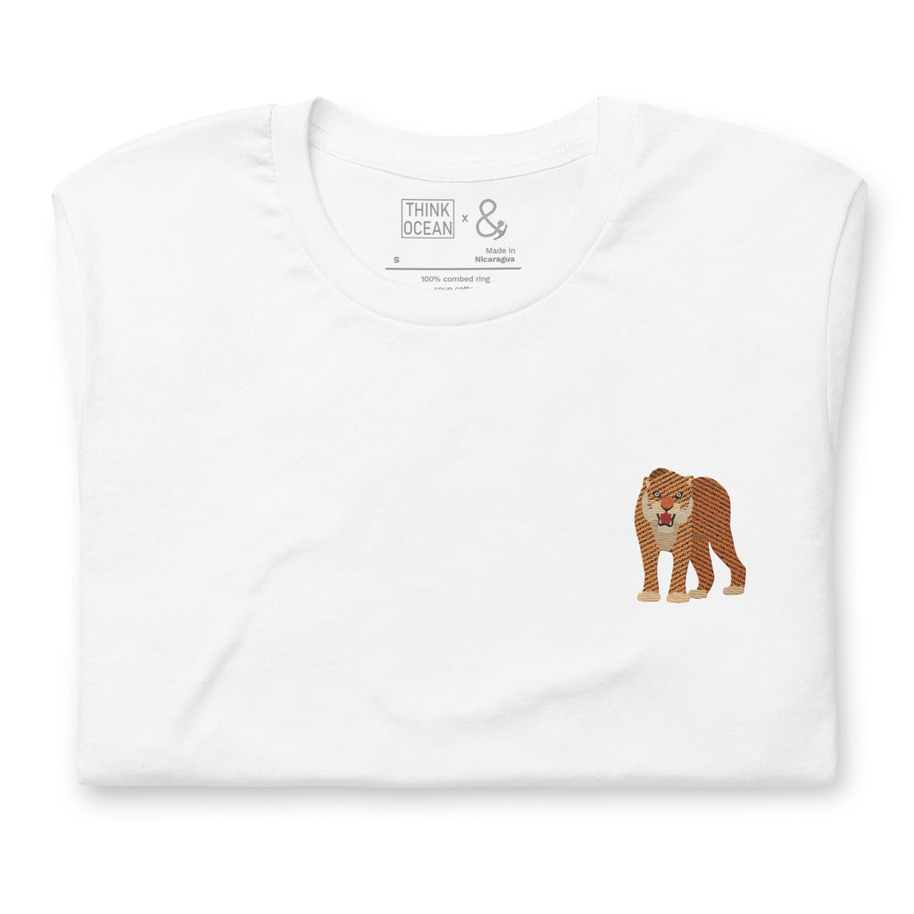 Think Ocean Tiger Aspirations Cotton Embroidered T-Shirt