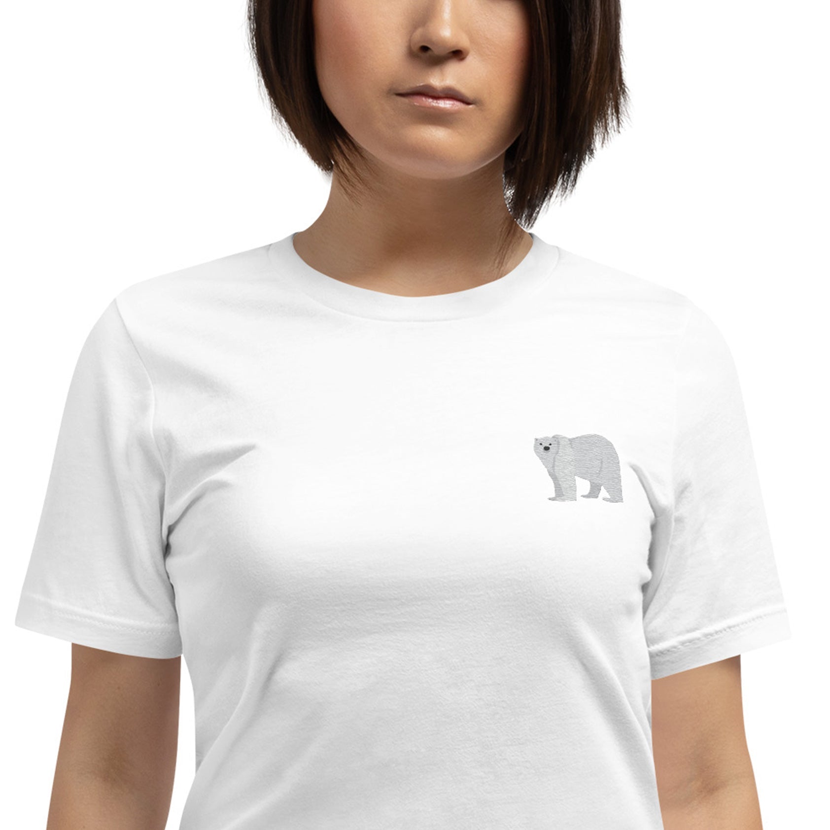 Think Ocean Polar Bear Aspirations Cotton Embroidered T-Shirt